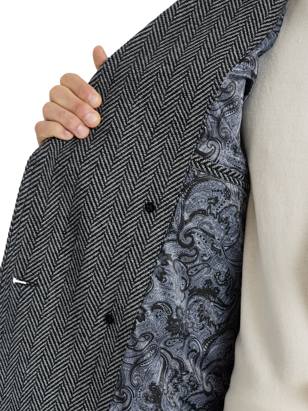 Alternate Shot of Men's black  Outerwear  - 6