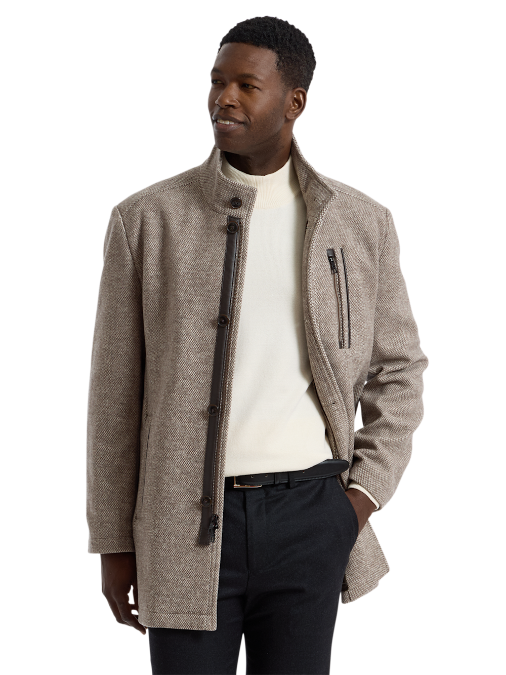 Alternate Shot of Men's tan  Outerwear  - 1