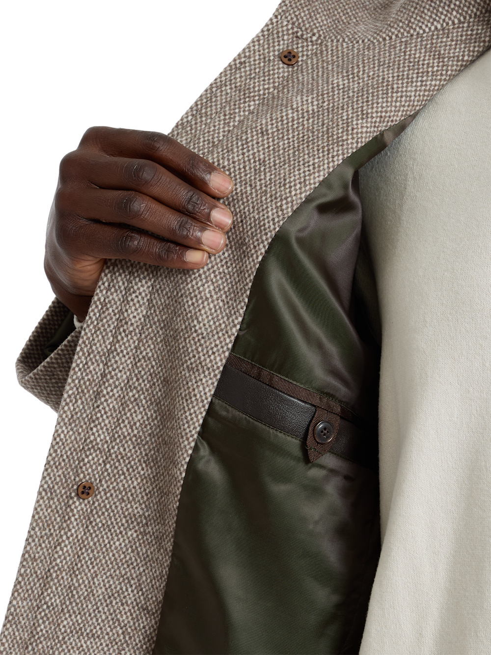 Alternate Shot of Men's tan  Outerwear  - 4
