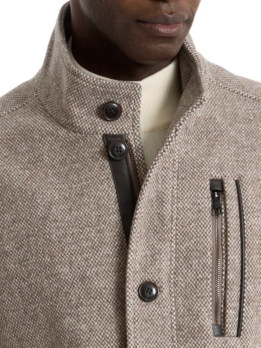 Alternate Shot of Men's tan  Outerwear  - 5