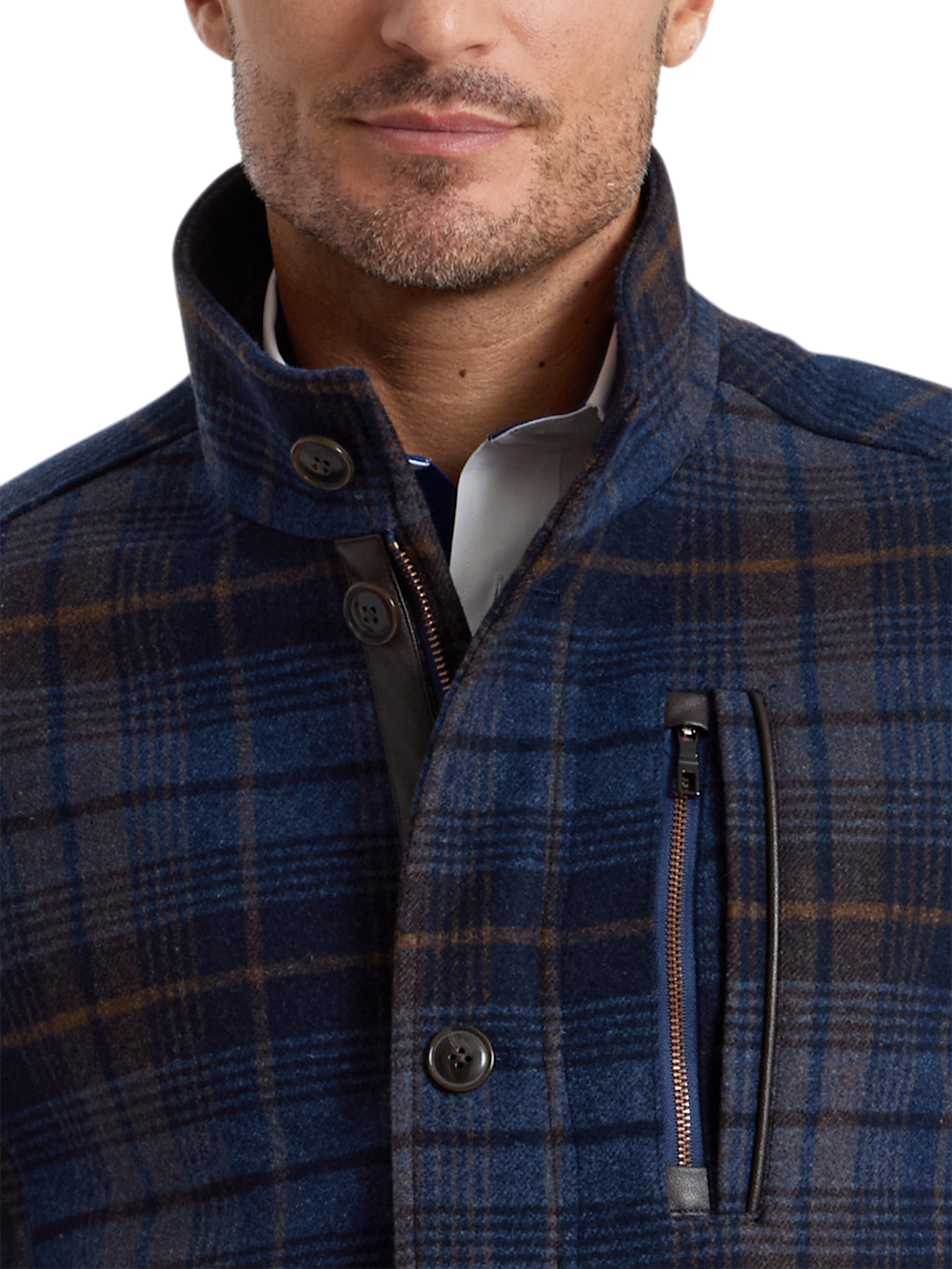Alternate Shot of Men's navy  Outerwear  - 5