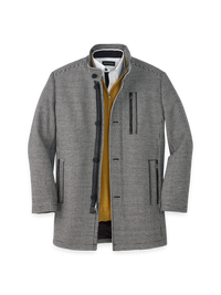 Houndstooth Carcoat - Black/White