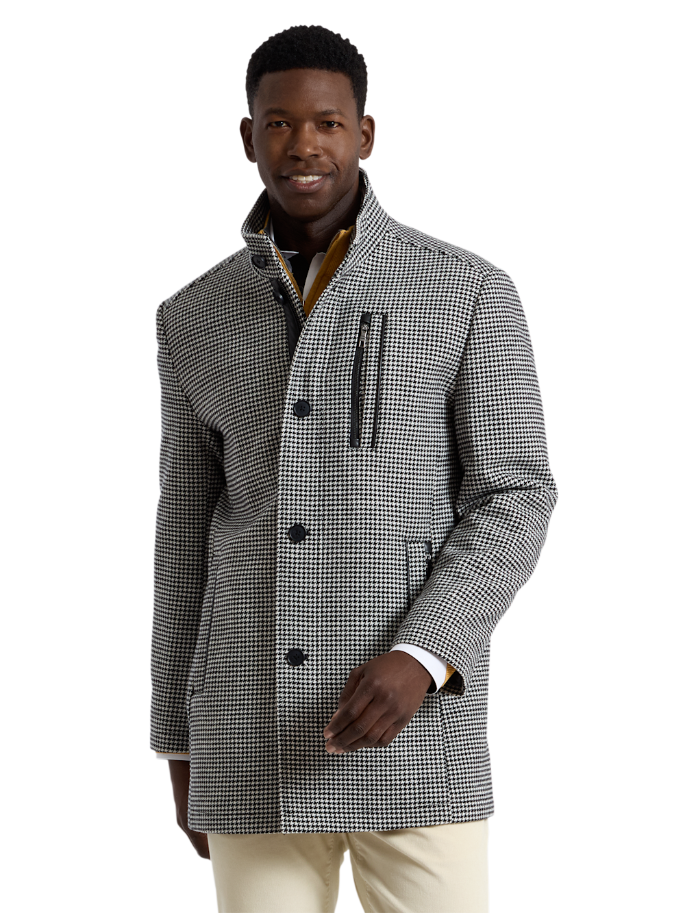 Alternate Shot of Men's black/white  Outerwear  - 3