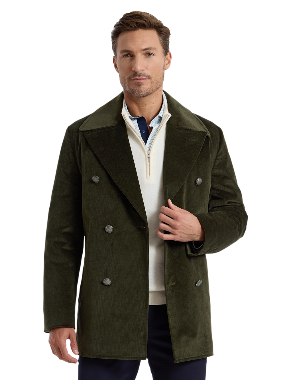 Alternate Shot of Men's green  Outerwear  - 2