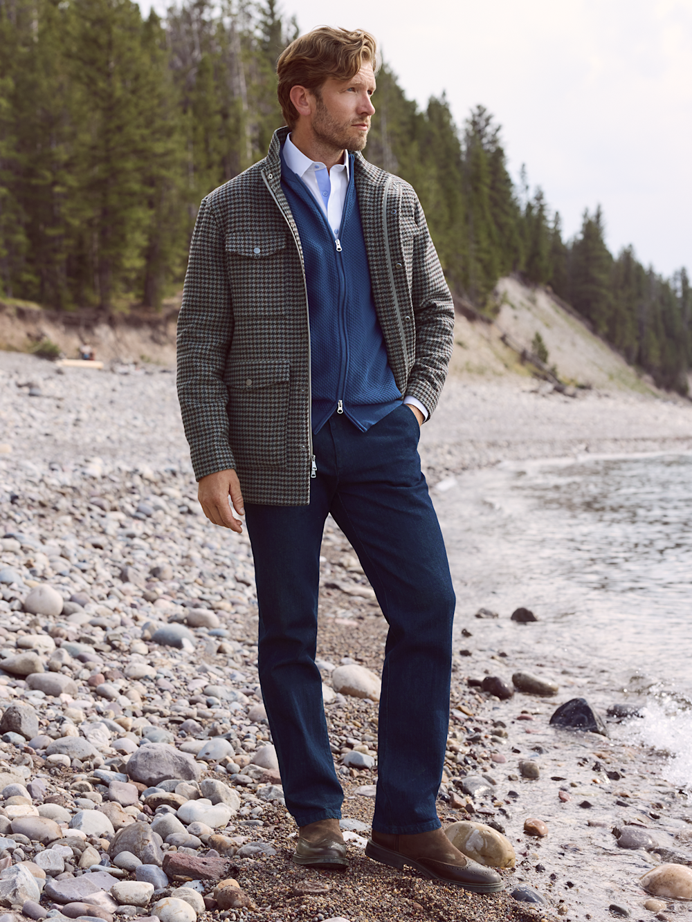 Alternate Shot of Men's multi  Outerwear  - 1