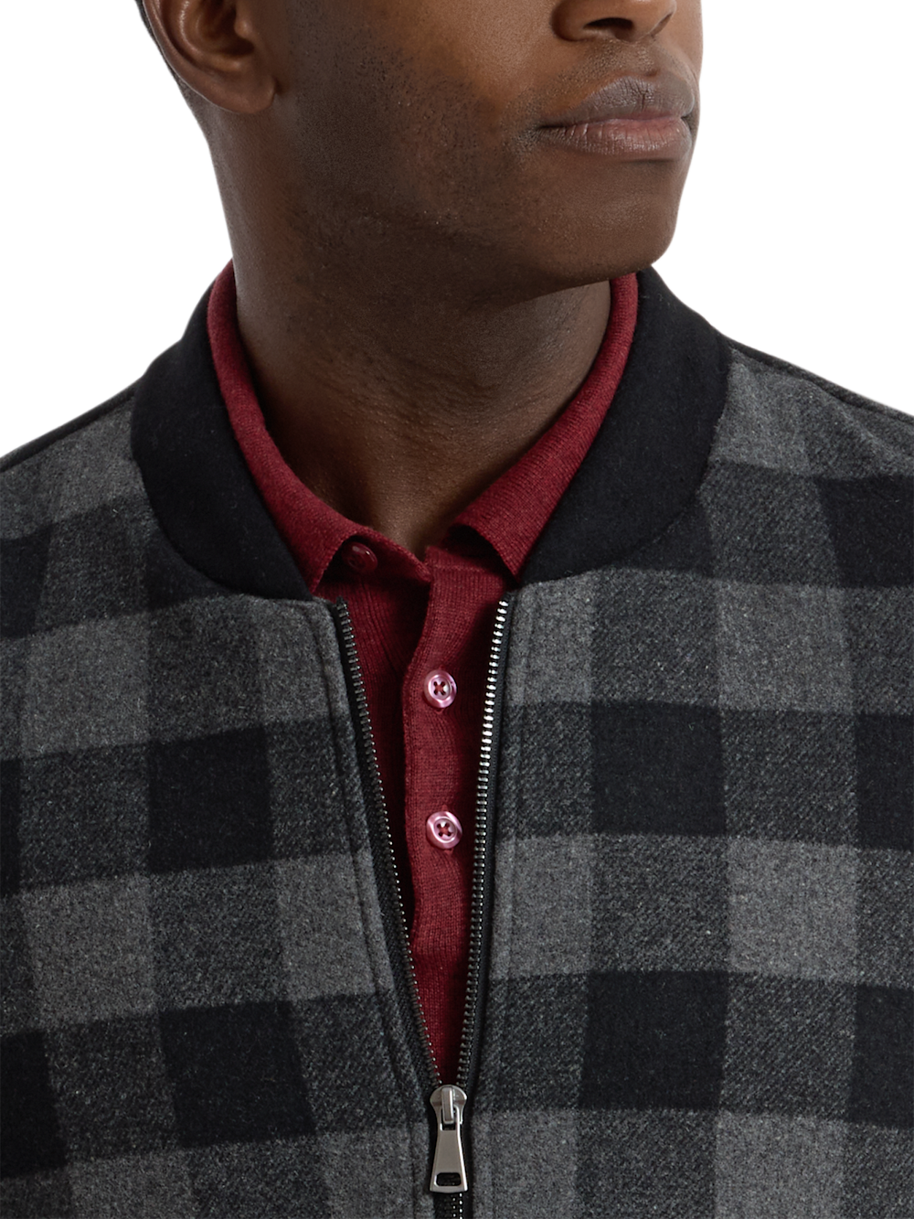 Alternate Shot of Men's black/grey  Outerwear  - 5