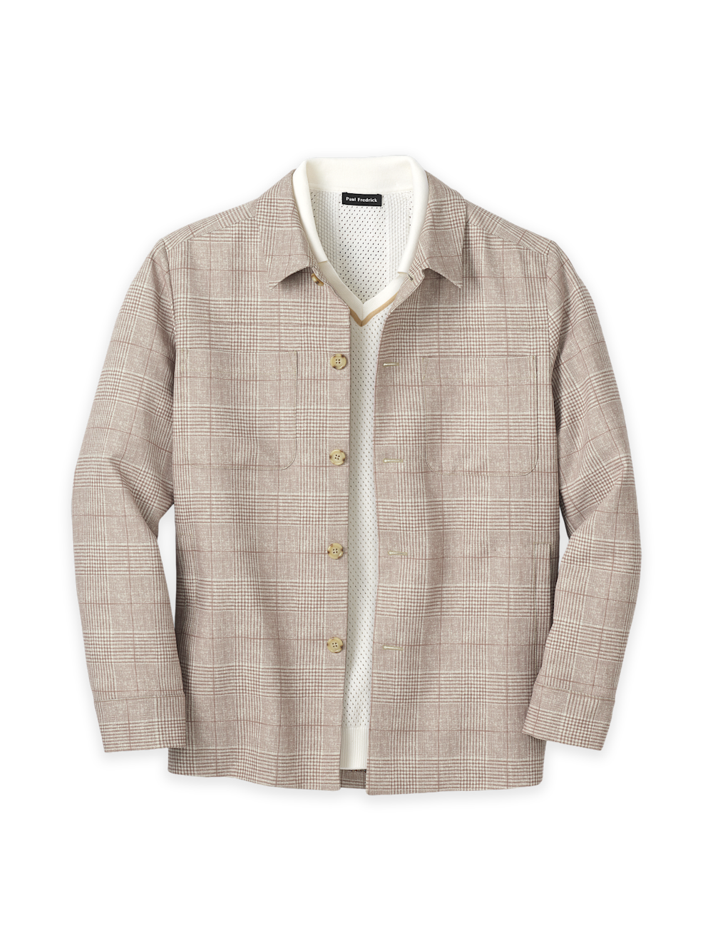 Product Image of Plaid Shirt Jacket-Tan