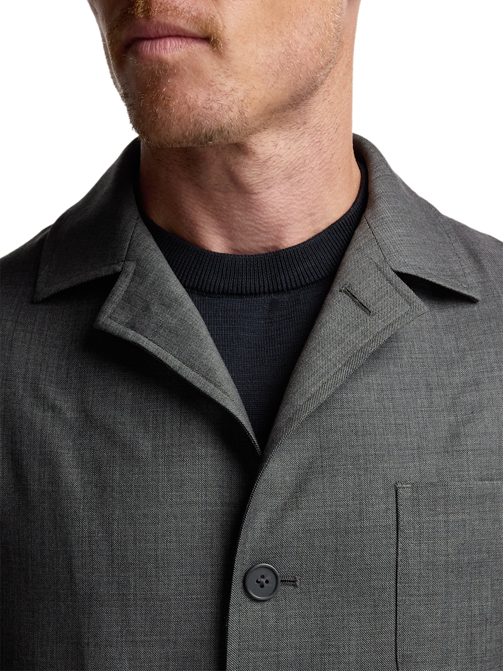 Alternate Image of Wool Sharkskin Shirt Jacket-4