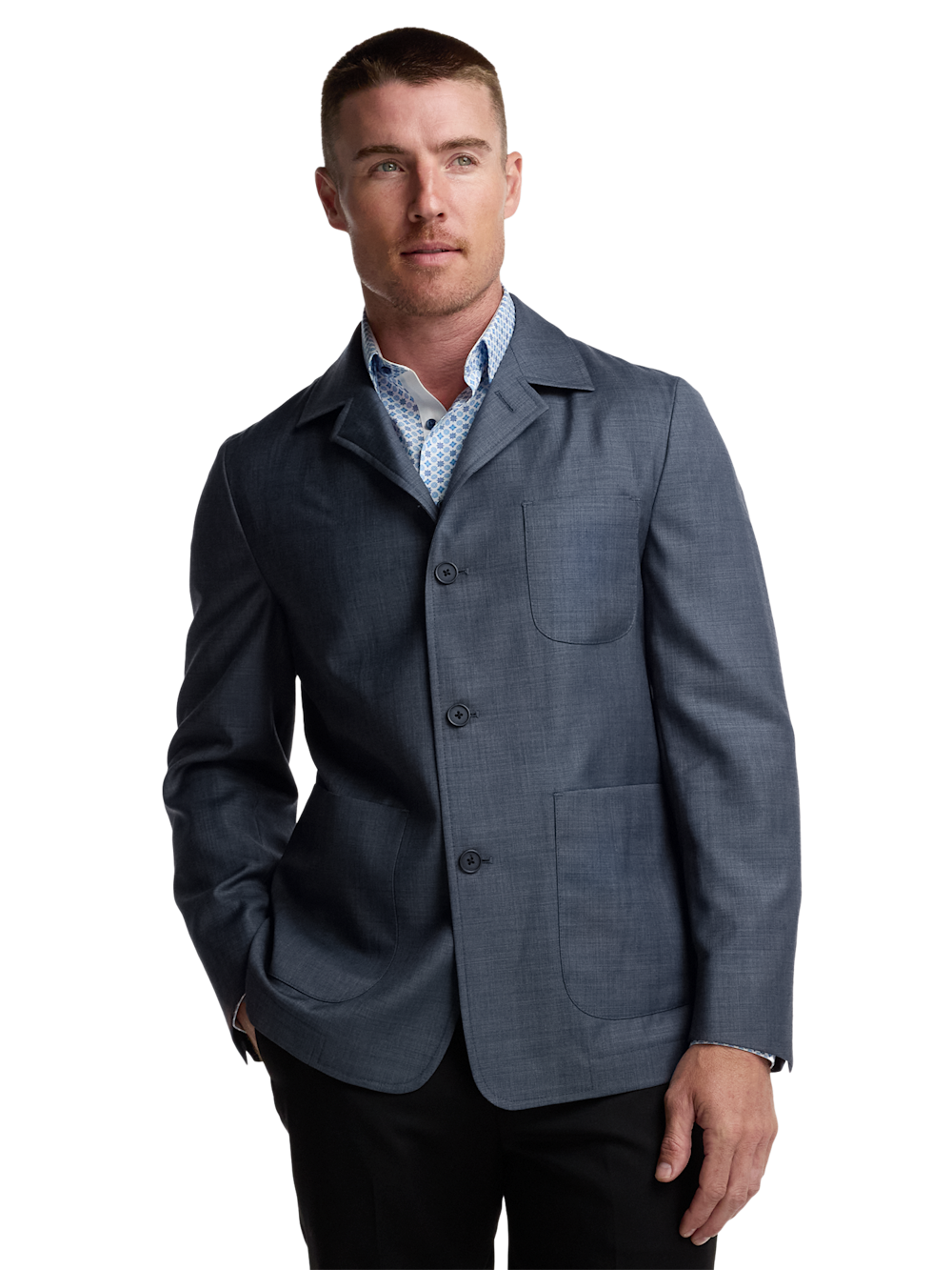 Alternate Image of Wool Sharkskin Shirt Jacket-1